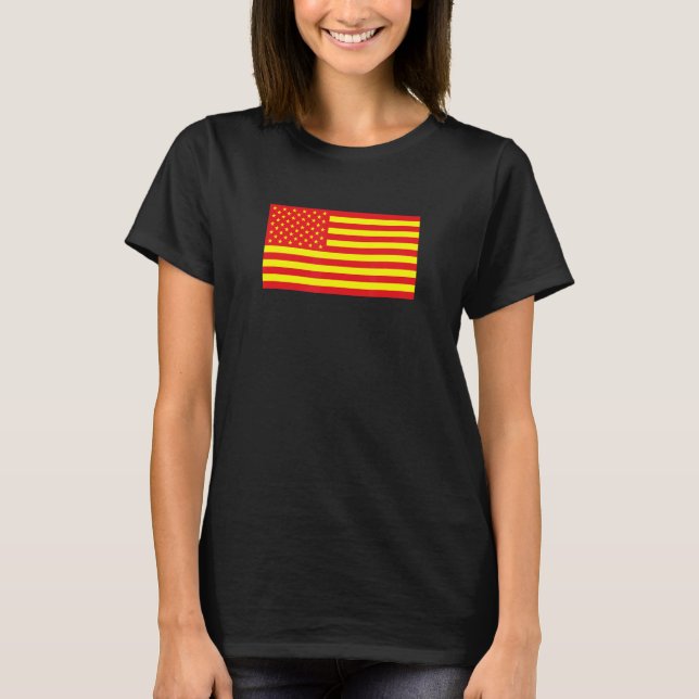 Asian American Flag T Shirt (Framsida)