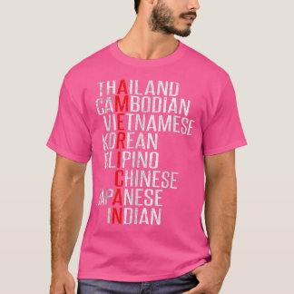 Asian American Pride We Are All Americans  T Shirt