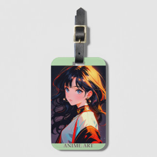 Asian anime cute girl design bagagebricka