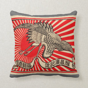 Asian Art Crane Kudde