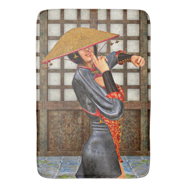 Asian Battle Woman Badrumsmatta (Framsidan (Vertikal))