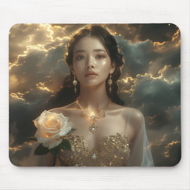 Asian Beauty With White Rose Musmatta (Framsidan)
