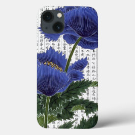 Asian BluePoppies på Kanji-bakgrund