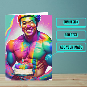 Asian Bodybuilding der Gay Birthday Kort