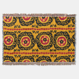 Asian Carpet Suzanne: Traditional Embroidery Filt