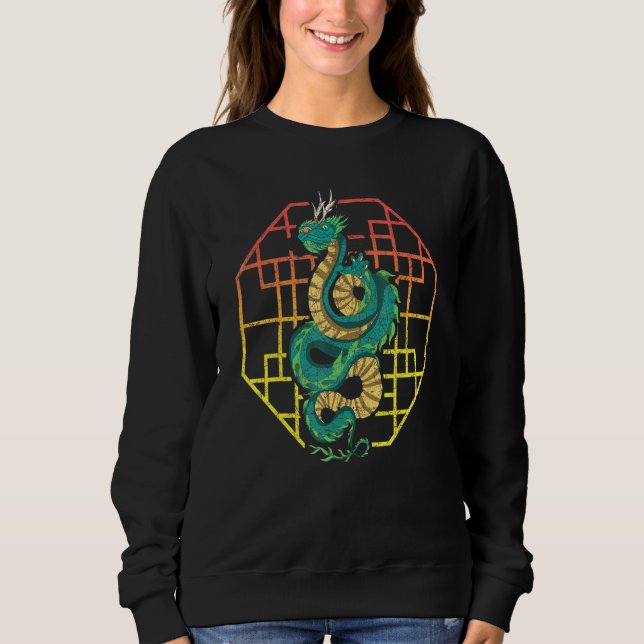 Asian Culture Fantasy Animal Mythical Creature Chi T Shirt (Framsida)
