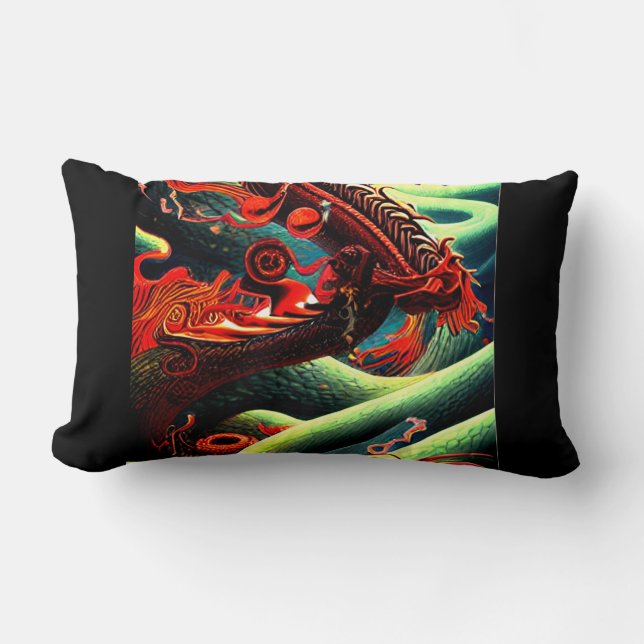 ASIAN DRAGON DEKORATIV KUDDE (Framsida)