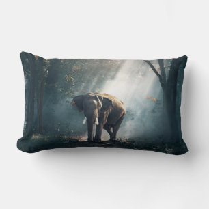 Asian Elephant in a Sunlit Forest Clearing Lumbarkudde