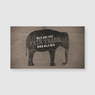 Asian Elephant Silhouette Rustic Stil