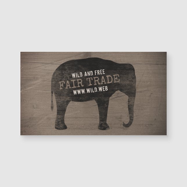 Asian Elephant Silhouette Rustic Stil (Framsida)