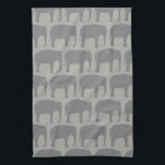 Asian Elephant Silhouettes Mönster Kökshandduk<br><div class="desc">Elephant Silhouettes Kitchen Towel</div>