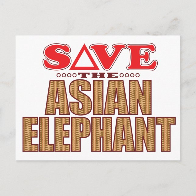 Asian Elephant Spara Vykort (Framsida)