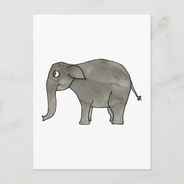 Asian Elephant. Vykort (Framsida)