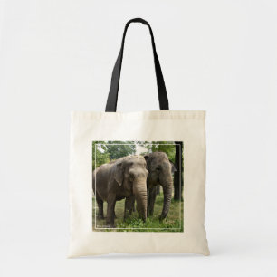 Asian Elephants Side by Side Tygkasse