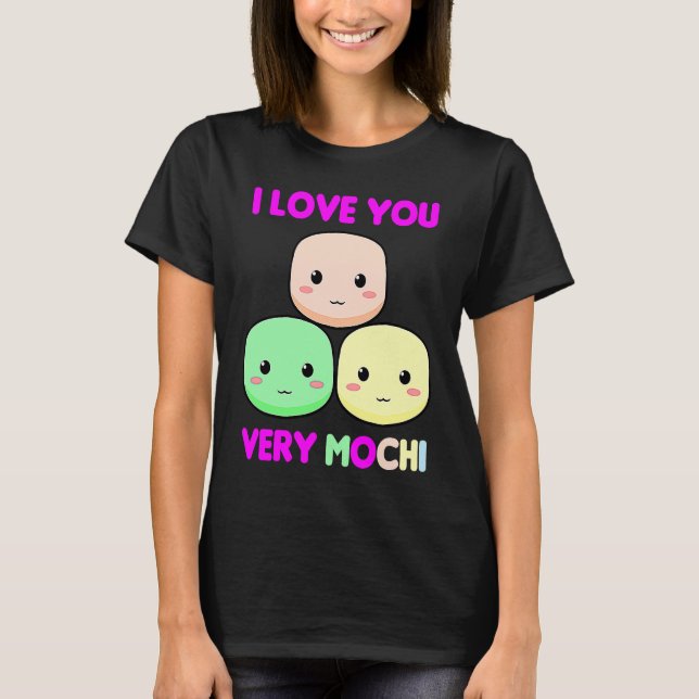Asian Food Japanese Dish Mochi Dessert Rice Cake J T Shirt (Framsida)