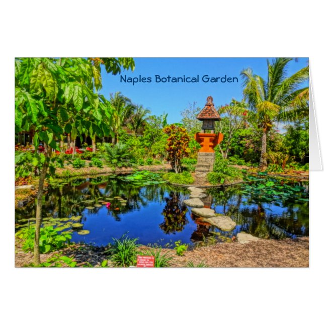 Asian Garden - Neapel Botanical Garden Neapel, FL. OBS Kort (Framsidan Horizontal)