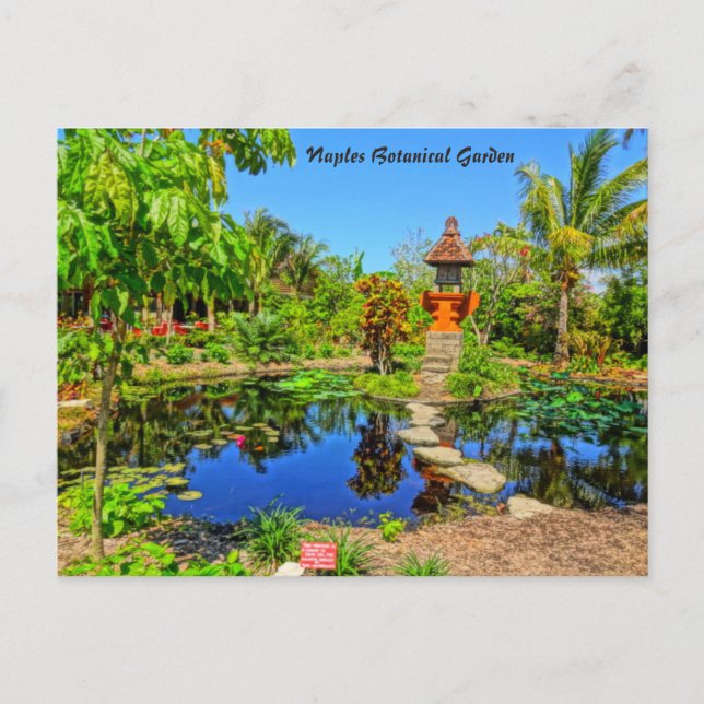 Asian Garden - Neapel Botanical Garden Neapel, FL. Vykort (Framsida)