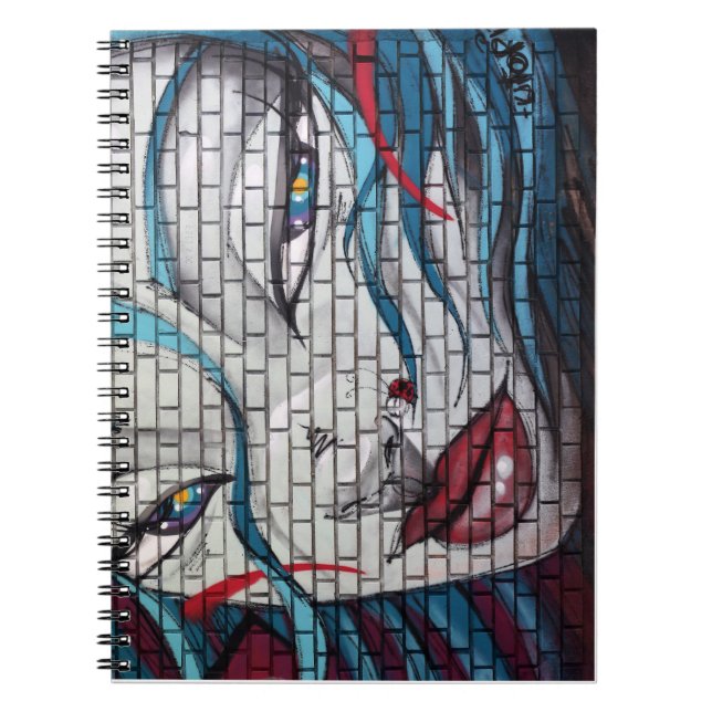 Asian Girl Graffiti Anteckningsbok (Framsidan)