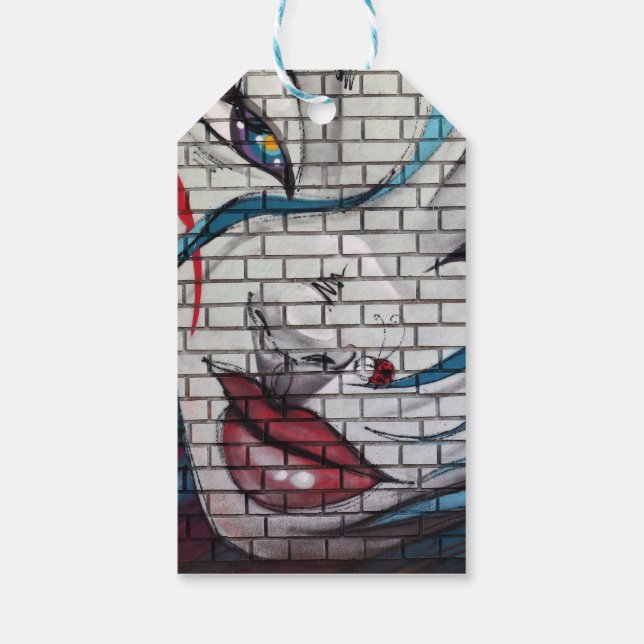 Asian Girl Graffiti Presentetikett (Baksidan)