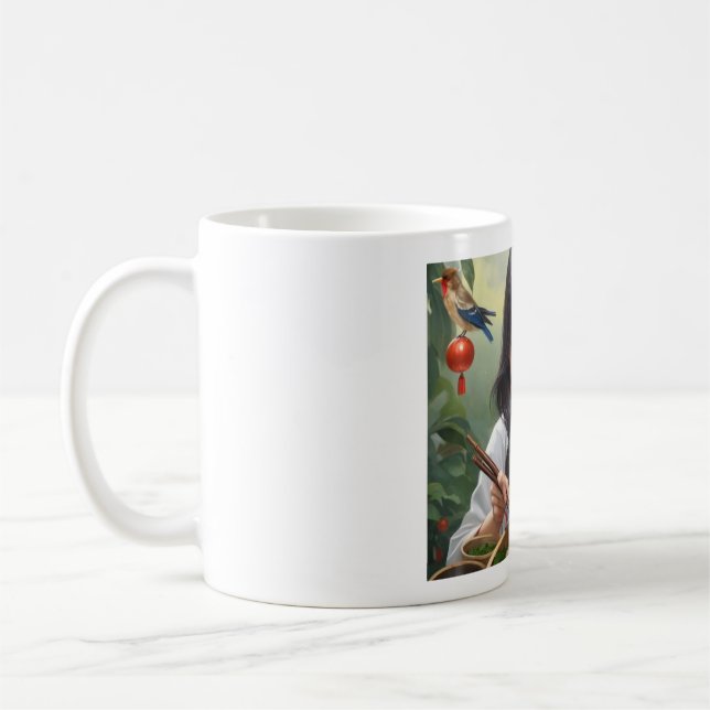 (Asian girl I) Classic Mug, 11 oz Kaffemugg (Vänster)