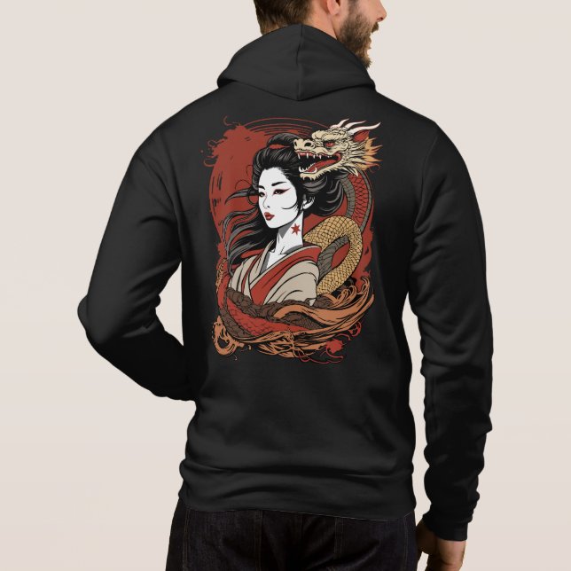 Asian Girl | Kinesiska draken T Shirt (Baksida)