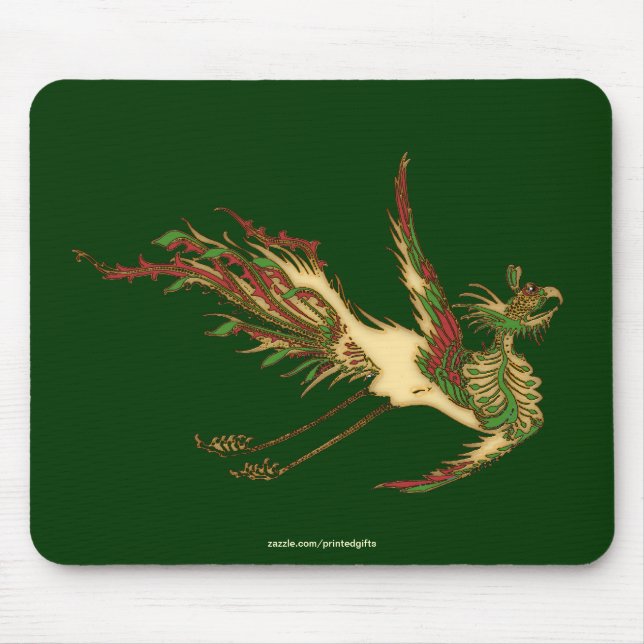 Asian Golden Lucky Dragon Mousepad Musmatta (Framsidan)