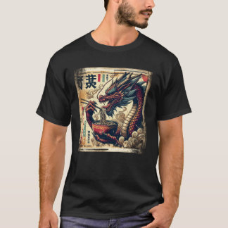 Asian Graphics, Ramen Dragon Anime Vintage Japanes T Shirt