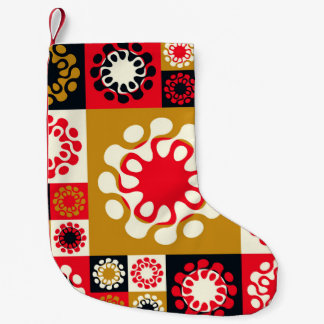 Asian Guld Red Mosaic, Ethnic Stil. Liten Julstrumpa