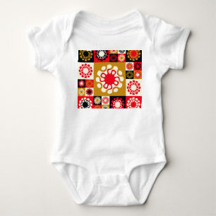 Asian Guld Red Mosaic, Ethnic Stil. T Shirt