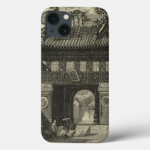Asian Imperial Temple i Black & White