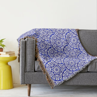 Asian Inspired Blue and White Pottery Chinoiserie Filt
