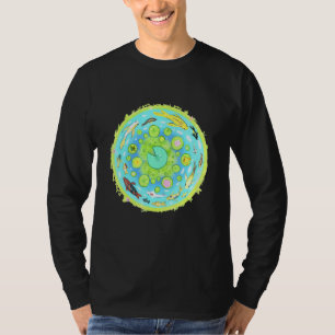 Asian Koi Blue Pond Goldfish Carp Freshwater Plant T Shirt