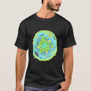 Asian Koi Blue Pond Goldfish Carp Freshwater Plant T Shirt