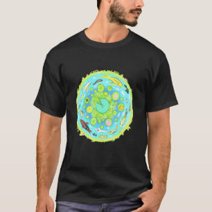 Asian Koi Blue Pond Goldfish Carp Freshwater Plant T Shirt