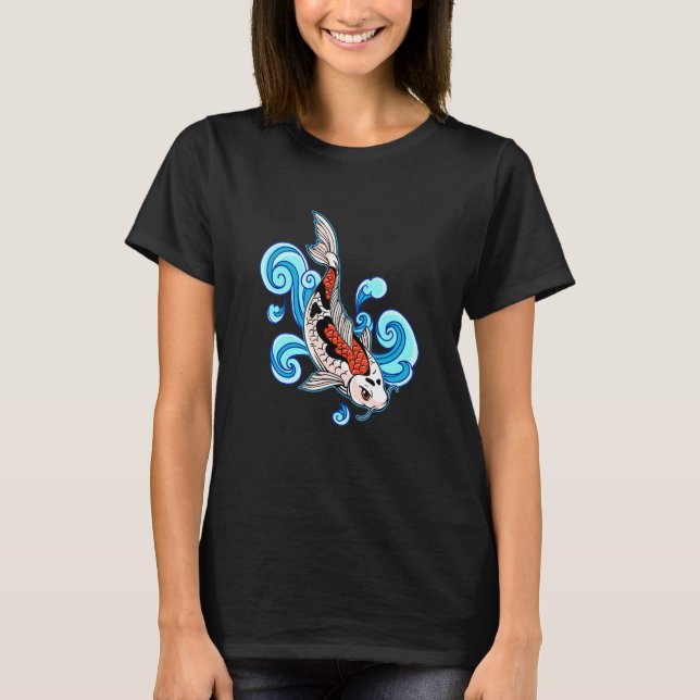 Asian Koi Fish Koi Carp T Shirt (Framsida)