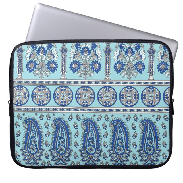 Asian Paisley Gräns: Traditionell design. Laptop Fodral (Framsidan)
