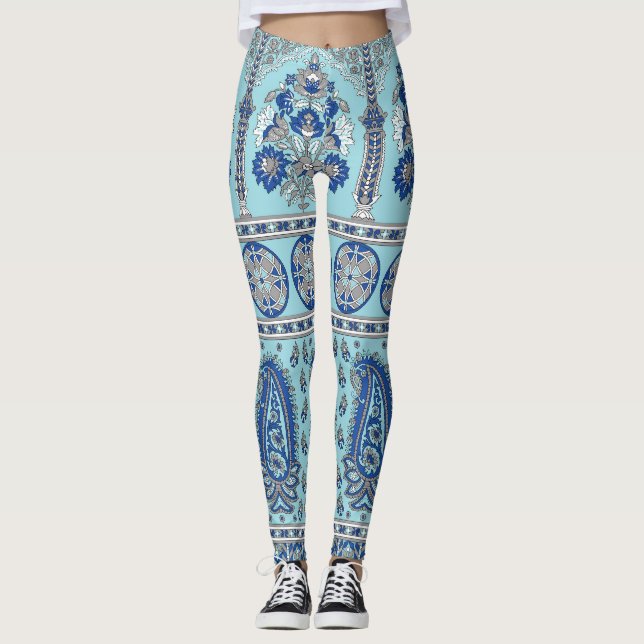 Asian Paisley Gräns: Traditionell design. Leggings (Framsida)