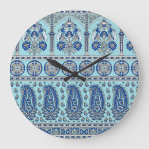 Asian Paisley Gräns: Traditionell design. Stor Klocka