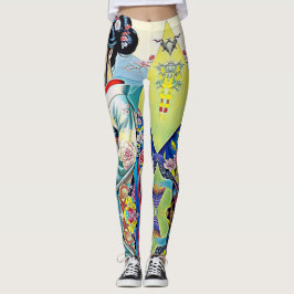 ASIAN VÅR DESIGNER COLLAGE LEGGINGS