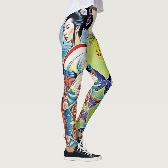 ASIAN VÅR DESIGNER COLLAGE LEGGINGS (Höger)