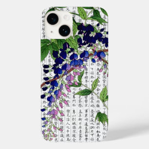 Asian Wisteria Wistaria på Kanji Background