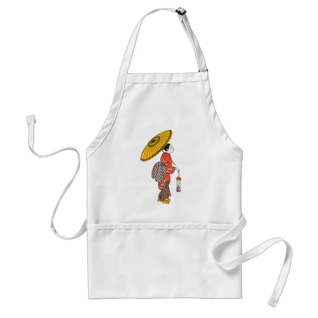 Asian Woman Apron Förkläde (Framsidan)