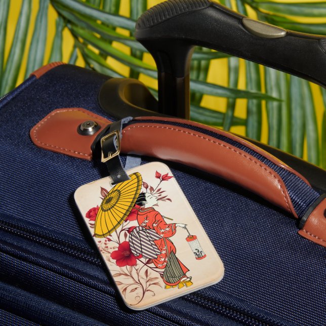 Asian Woman Luggage Tag Bagagebricka (Framsida Insitu 1)