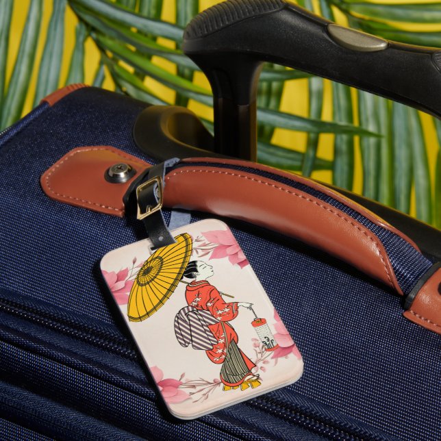 Asian Woman Luggage Tag Bagagebricka (Framsida Insitu 1)