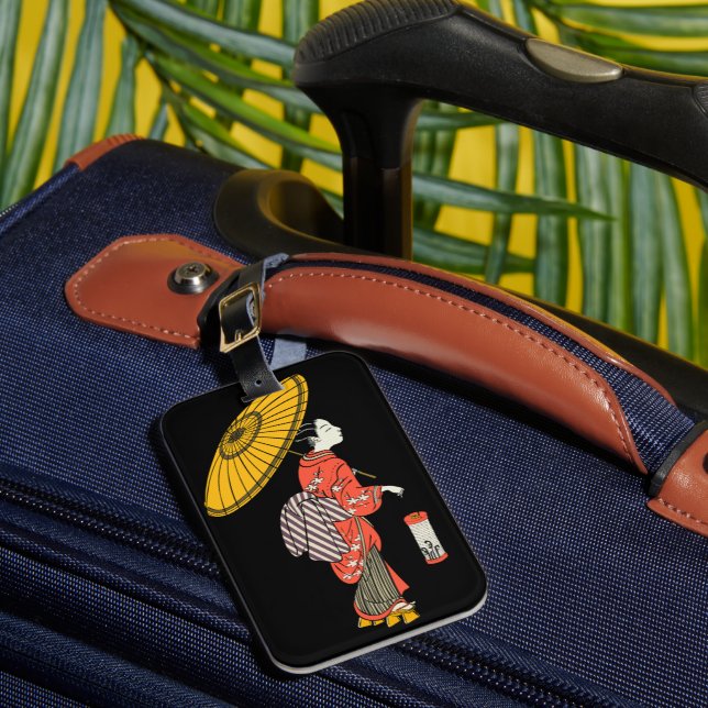 Asian Woman Luggage Tag Bagagebricka (Framsida Insitu 1)