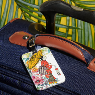 Asian Woman Luggage Tag Bagagebricka