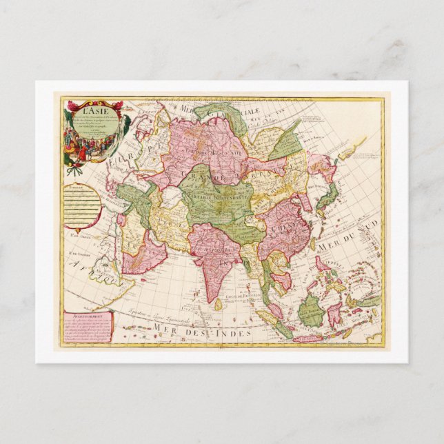 AsiaPanoramic MapAsia 10 Vykort (Framsida)