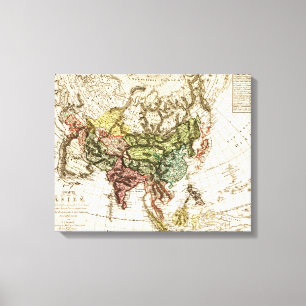 AsiaPanoramic MapAsia 12 Canvastryck