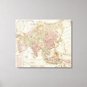 AsiaPanoramic MapAsia 3 Canvastryck