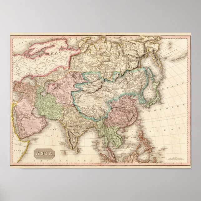 AsiaPanoramic MapAsia 3 Poster (Framsidan)